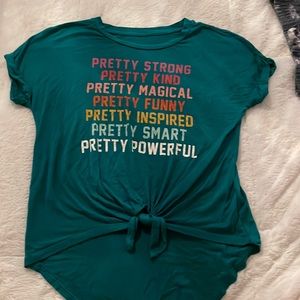 The brand is art class the size is kids medium (7/8), and the color is teal.